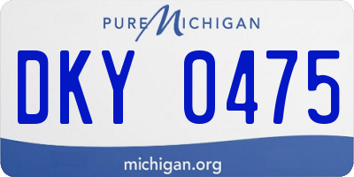 MI license plate DKY0475