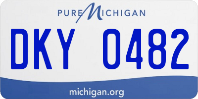 MI license plate DKY0482