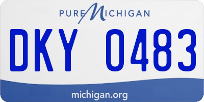 MI license plate DKY0483