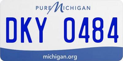 MI license plate DKY0484