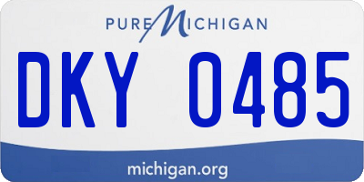MI license plate DKY0485