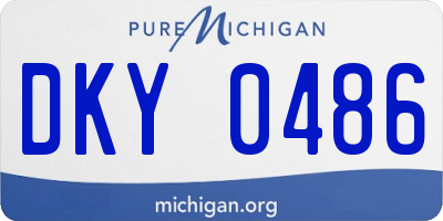 MI license plate DKY0486