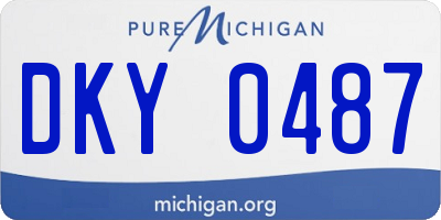 MI license plate DKY0487
