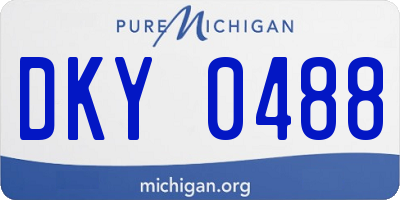 MI license plate DKY0488