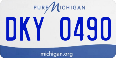 MI license plate DKY0490