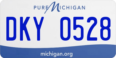 MI license plate DKY0528
