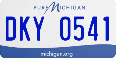 MI license plate DKY0541