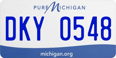 MI license plate DKY0548