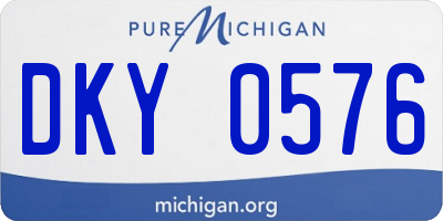 MI license plate DKY0576