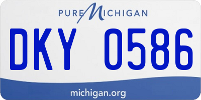 MI license plate DKY0586