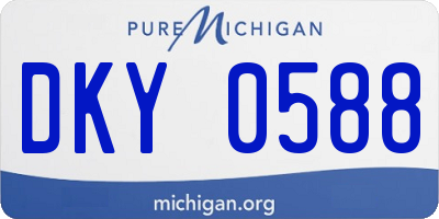 MI license plate DKY0588