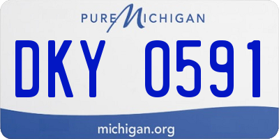 MI license plate DKY0591