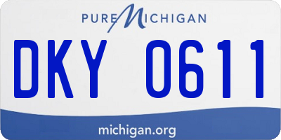 MI license plate DKY0611