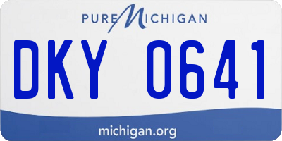 MI license plate DKY0641