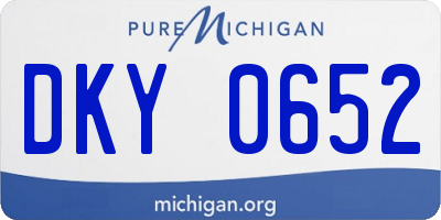 MI license plate DKY0652