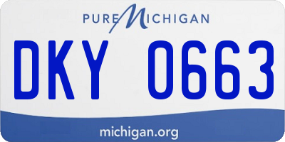 MI license plate DKY0663