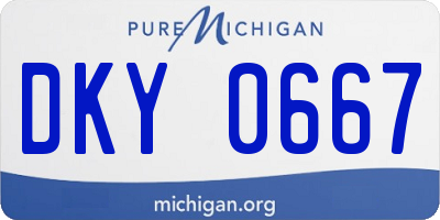MI license plate DKY0667