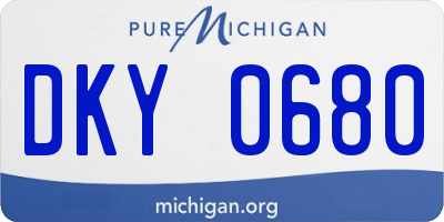 MI license plate DKY0680