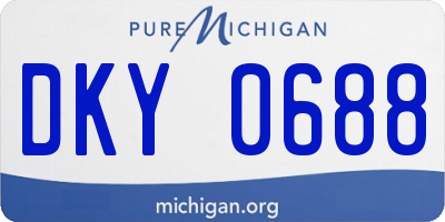 MI license plate DKY0688