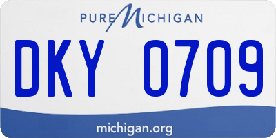 MI license plate DKY0709