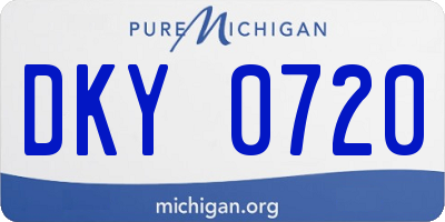 MI license plate DKY0720