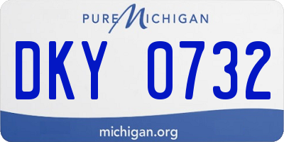 MI license plate DKY0732