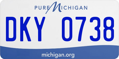 MI license plate DKY0738