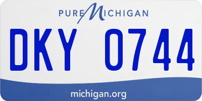 MI license plate DKY0744
