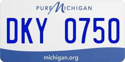 MI license plate DKY0750