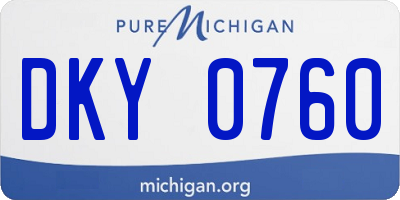 MI license plate DKY0760