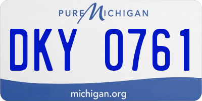 MI license plate DKY0761