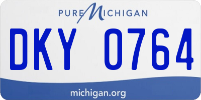 MI license plate DKY0764
