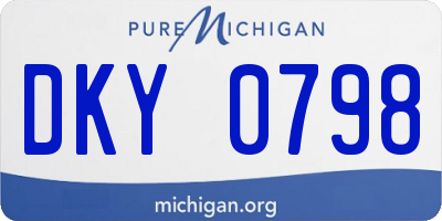 MI license plate DKY0798