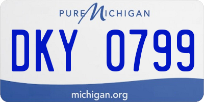 MI license plate DKY0799