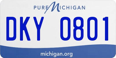 MI license plate DKY0801