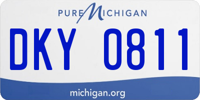 MI license plate DKY0811
