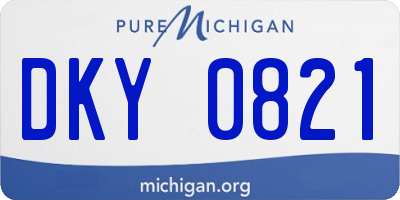 MI license plate DKY0821