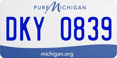 MI license plate DKY0839