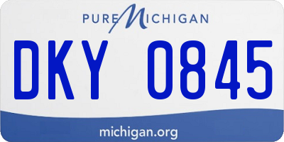 MI license plate DKY0845