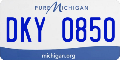 MI license plate DKY0850