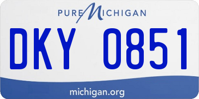MI license plate DKY0851