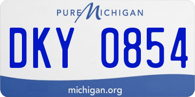 MI license plate DKY0854