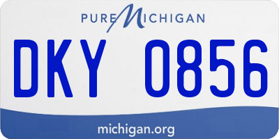 MI license plate DKY0856