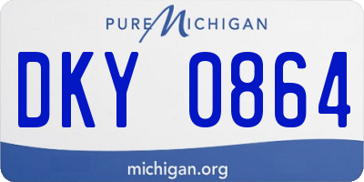 MI license plate DKY0864