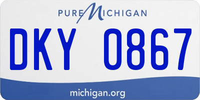 MI license plate DKY0867