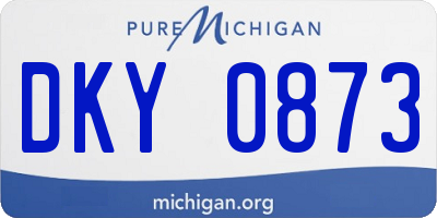 MI license plate DKY0873