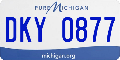 MI license plate DKY0877