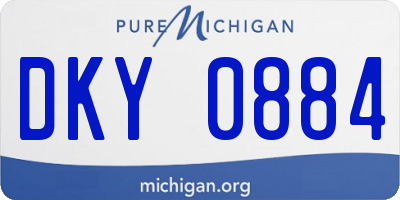 MI license plate DKY0884