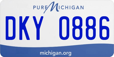 MI license plate DKY0886