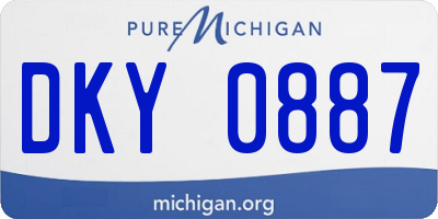 MI license plate DKY0887